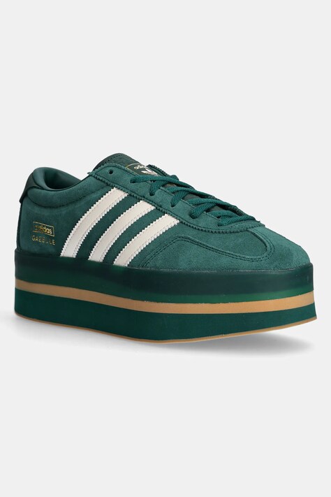 Вовняні кросівки adidas Originals Gazelle Stack колір зелений JR8179