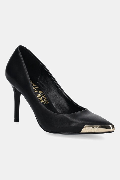 Δερμάτινες γόβες Versace Jeans Couture χρώμα: μαύρο, 78VA3S50 ZPS62 899