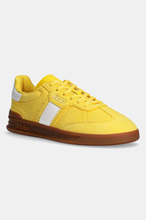 Polo Ralph Lauren sneakers din piele HTR Aera culoarea galben, 804956688