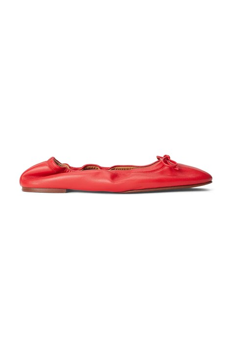Baleríny Polo Ralph Lauren Flats Ballet červená farba, 818960638