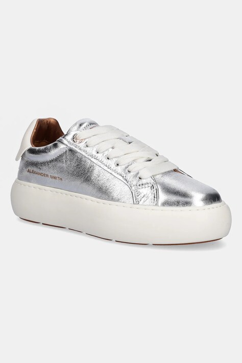 Kožené sneakers boty Alexander Smith Soho stříbrná barva, ASBBSOW3565VWT