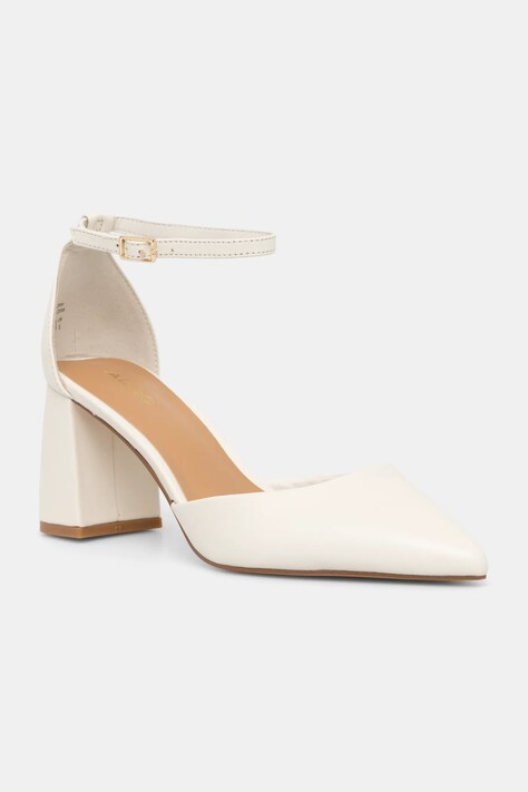 Aldo pantofi de piele JAN culoarea bej, cu toc drept, 13773017