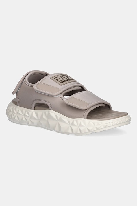 EA7 Emporio Armani sandale femei, culoarea maro, XK449.XBR004