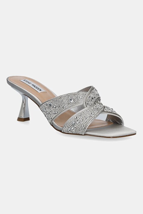 Steve Madden papuci Instep culoarea argintiu, cu toc cui, SM11003834