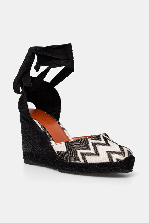 Эспадрильи Missoni Eva 80 цвет чёрный на платформе MWB008_022