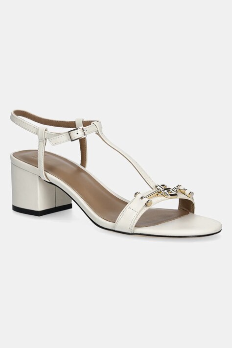 BOSS sandale de piele Emberlyn culoarea bej, 50542324
