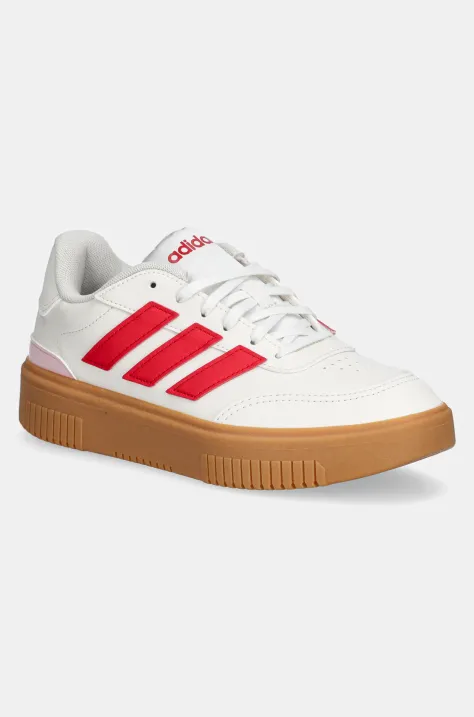 Sneakers boty adidas Courtblock Bold béžová barva, JI2209