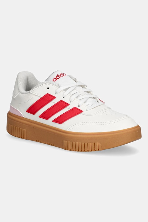Маратонки adidas Courtblock Bold в бежово JI2209