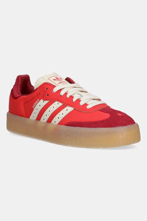adidas Originals sneakers din piele Sambae culoarea roșu, JH7287