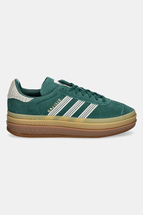 Замшеві кросівки adidas Originals Gazelle Bold W — SS25-OBD1YM, зелений — фото 2