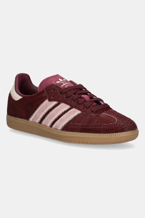 adidas Originals sneakersy skórzane Samba OG W damskie kolor bordowy JP5330