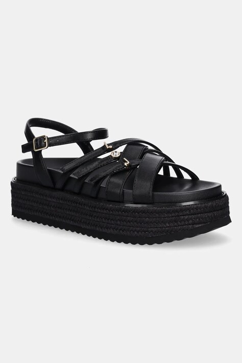 Liu Jo sandale PANAREA 03 femei, culoarea negru, cu platforma, SA5173EX01422222