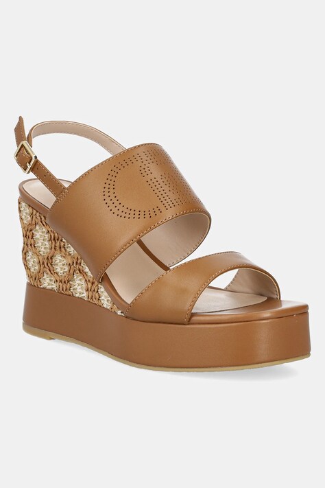 Liu Jo sandale de piele KAREN 06 culoarea maro, SA5115P0102S1853