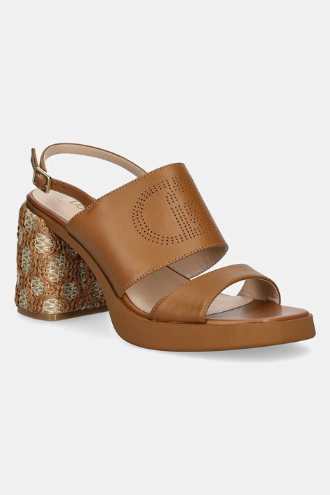 Liu Jo sandale de piele GISELE 09 culoarea maro, SA5095P0102S1853