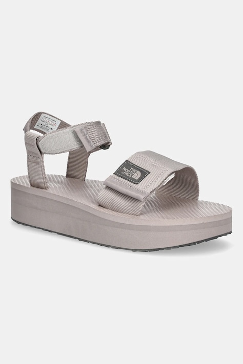 The North Face sandale Skeena Platform femei, culoarea gri, cu platforma, NF0A8AE775Q1