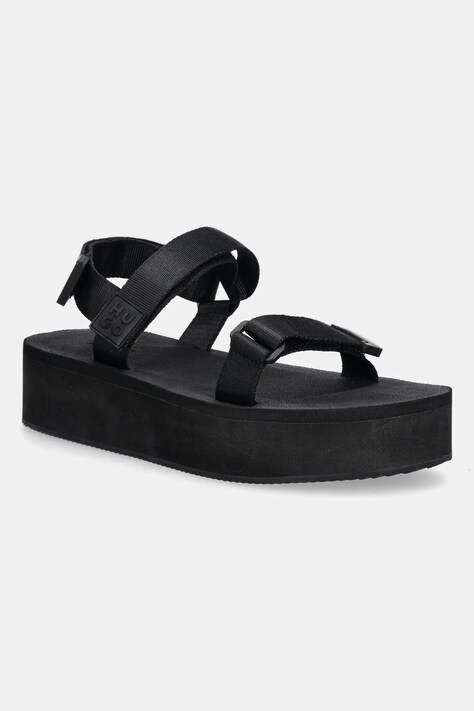 HUGO sandale Zaralyn culoarea negru, cu platforma, 50542082