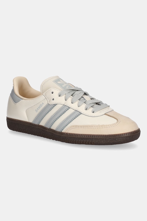 adidas Originals sneakers din piele Samba OG W culoarea bej, JH7299