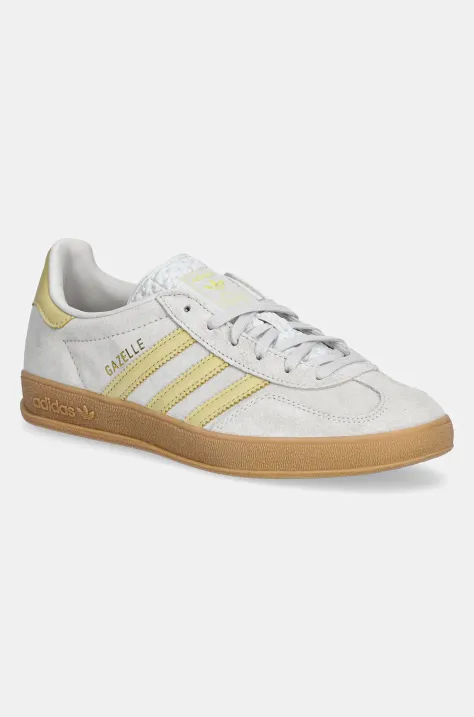 Замшевые кроссовки adidas Originals Gazelle Indoor женские цвет серый JS4145