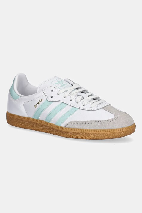 Kožené tenisky adidas Originals SAMBA OG tyrkysová farba, JP5481