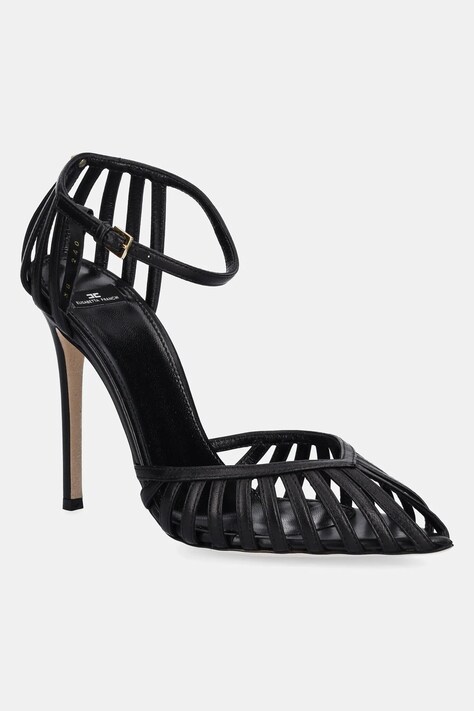 Δερμάτινες γόβες Elisabetta Franchi χρώμα: μαύρο, SA19L52E2