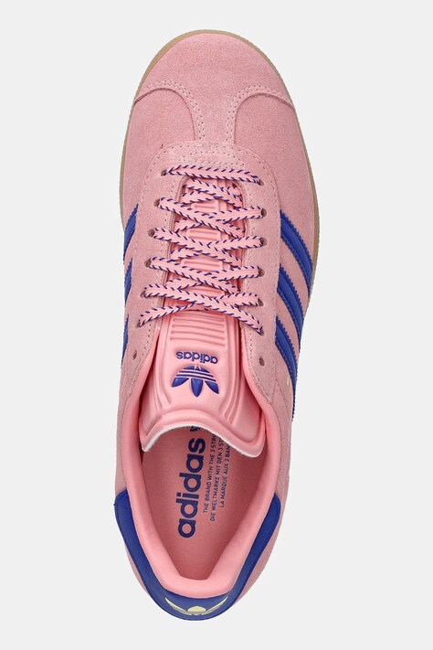 Замшеві кросівки adidas Originals Gazelle — SS25-OBD253, рожевий — фото 4