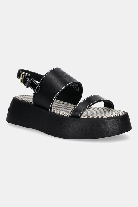 Armani Exchange sandale culoarea negru, cu platforma, XDP054 XV921 00002