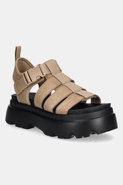 UGG sandale Cora femei, culoarea bej, cu platforma, 1152698-SAN