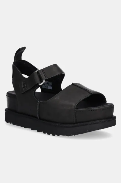 UGG sandały Goldenstar Hi damskie kolor czarny na platformie 1167364-BLK