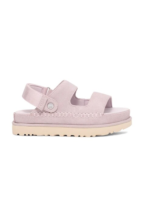 UGG sandale Goldenstar Glide femei, culoarea violet, cu platforma, 1167399-BYF