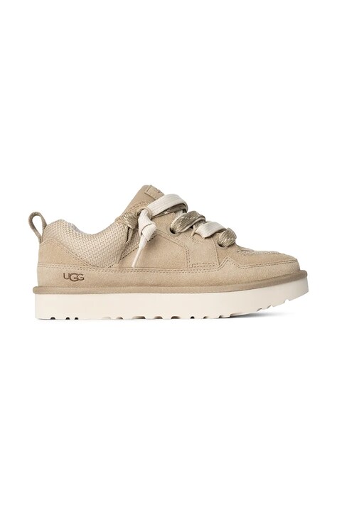 Замшеві кросівки UGG Lo Lowmel жіночі колір бежевий 1168890-MDSD
