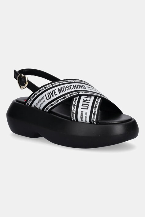 Love Moschino sandale culoarea negru, cu platforma, JA16207I0MIX200A