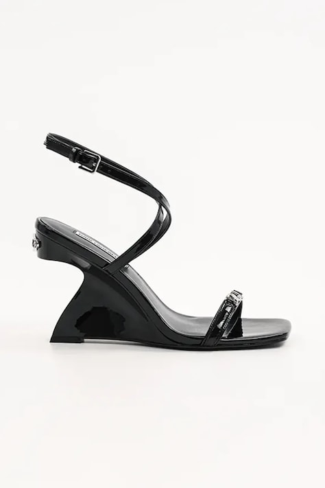 Кожени сандали Karl Lagerfeld WAVERLY в черно KL34612