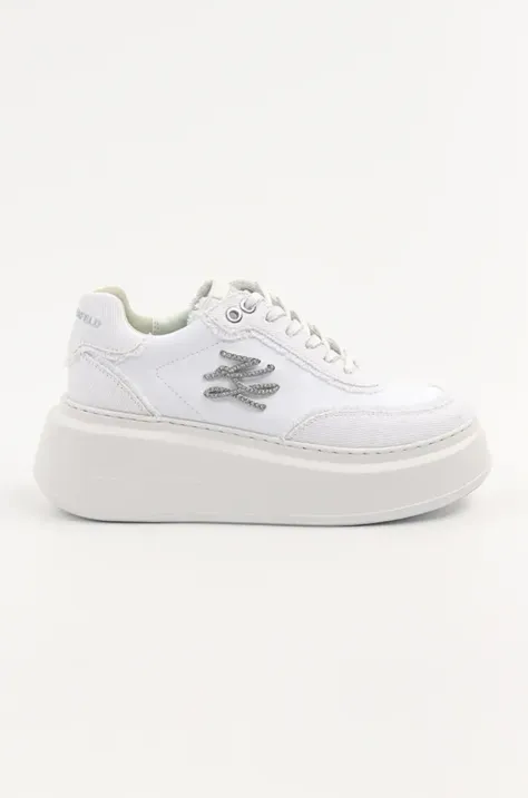 Karl Lagerfeld sneakers ANAKAPRI femei, culoarea alb, KL63523D