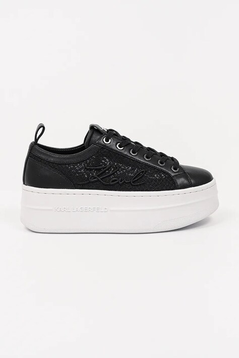 Karl Lagerfeld sneakers KOBO III femei, culoarea negru, KL65011F