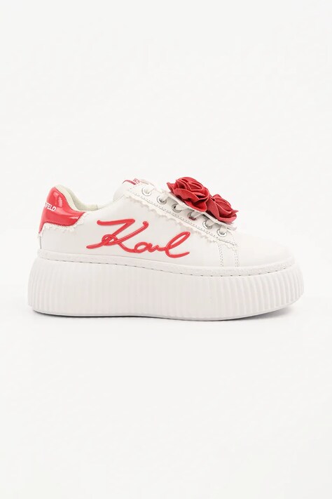 Kožené tenisky Karl Lagerfeld KREEPER LO bílá barva, KL42310F