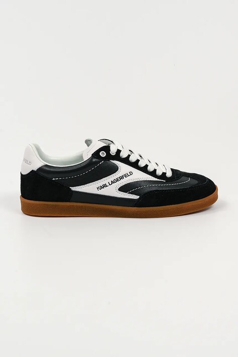 Karl Lagerfeld sneakers din piele KANDIDATE femei, culoarea negru, KL63855