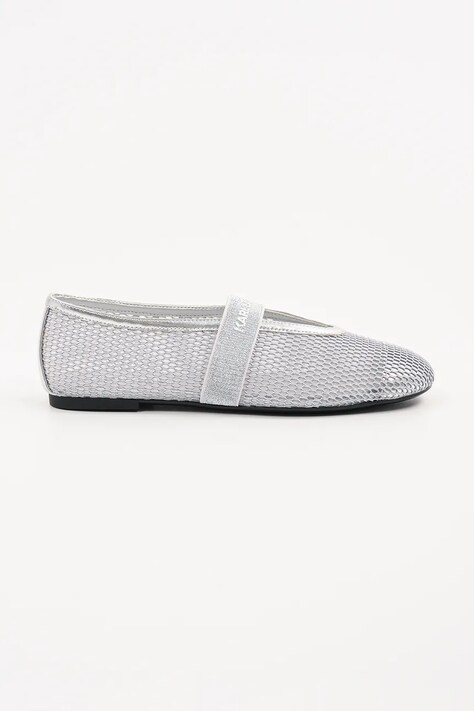 Karl Lagerfeld balerini KARO culoarea argintiu, KL40125
