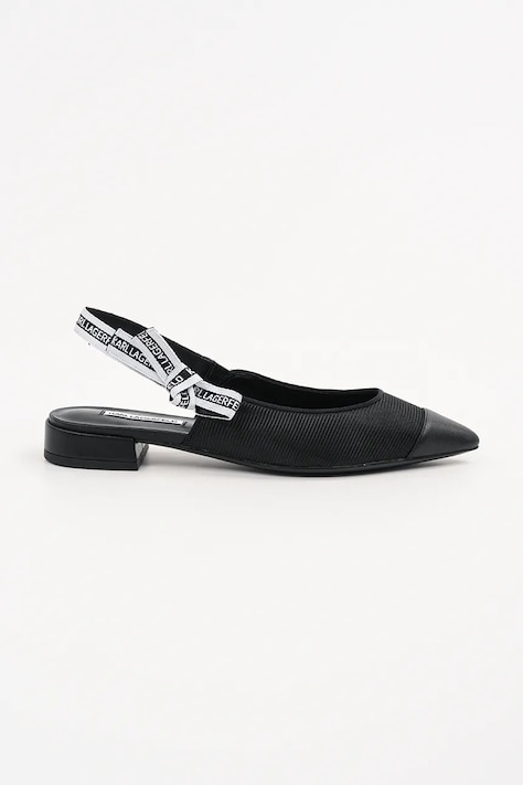 Балетки Karl Lagerfeld KERRIE цвет чёрный открытая пятка KL40152