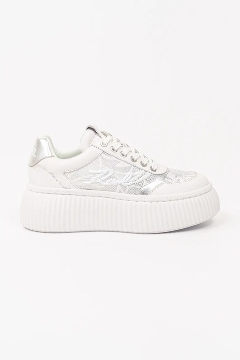Karl Lagerfeld sneakers KREEPER LO femei, culoarea alb, KL42325