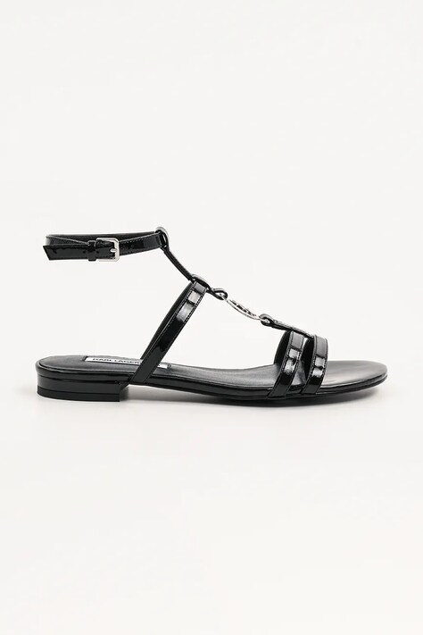 Karl Lagerfeld sandale de piele ALISSO femei, culoarea negru, KL82525