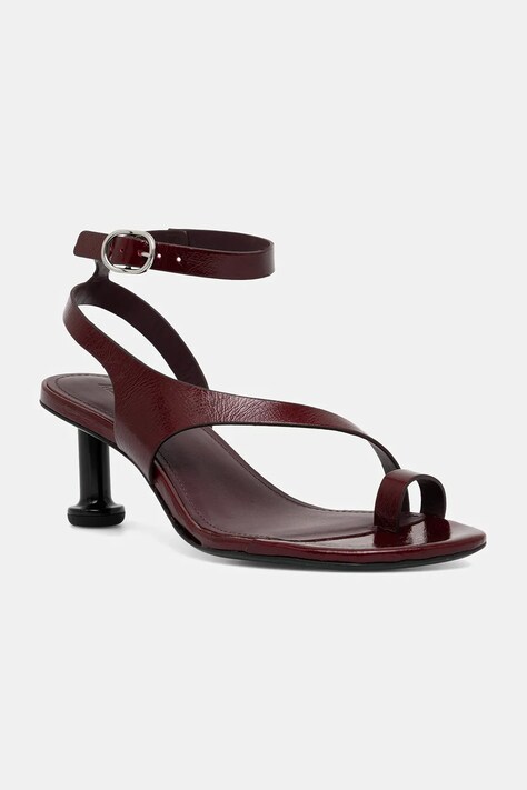 Alohas sandale de piele Miquela culoarea bordo, S100792-02