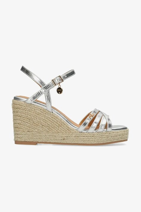 Mexx espadrile NOEMI PAKINA culoarea argintiu, toc pana, MI001600751W