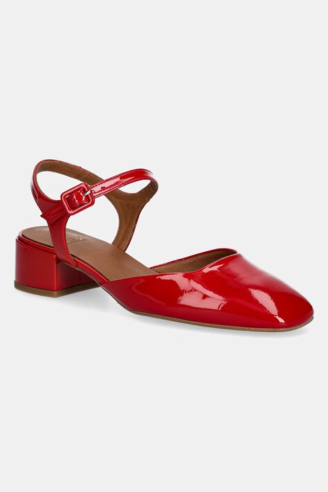 Billi Bi pantofi de piele culoarea rosu, cu toc drept, cu toc deschis, A8064