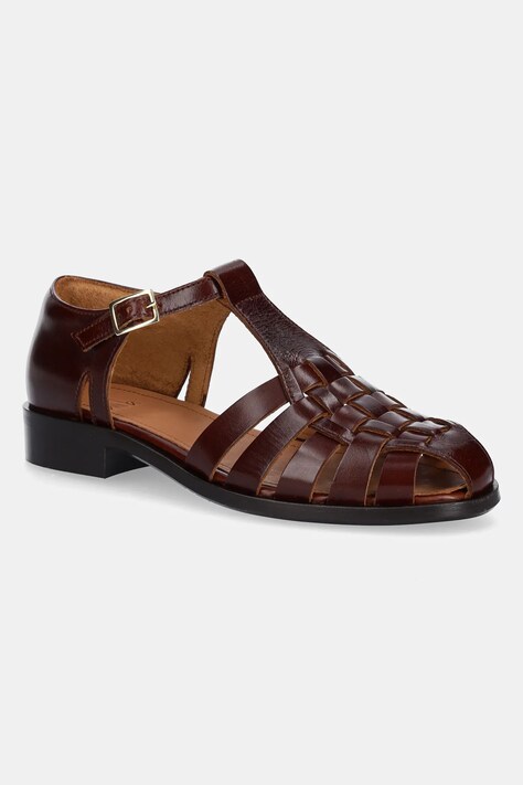 Billi Bi sandale de piele femei, culoarea maro, A8435