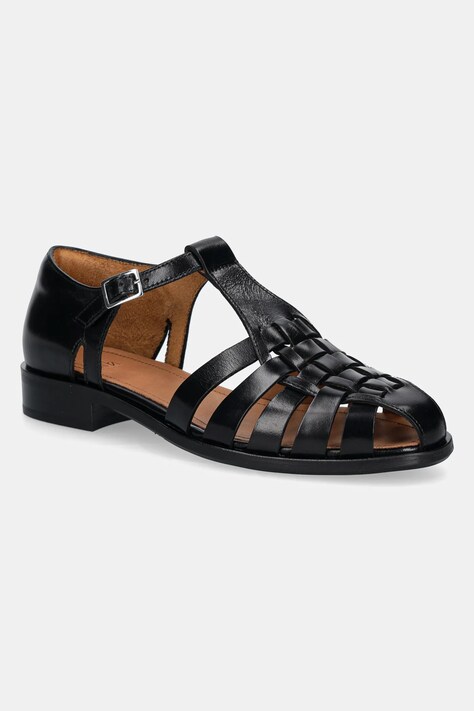 Billi Bi sandale de piele femei, culoarea negru, A8435