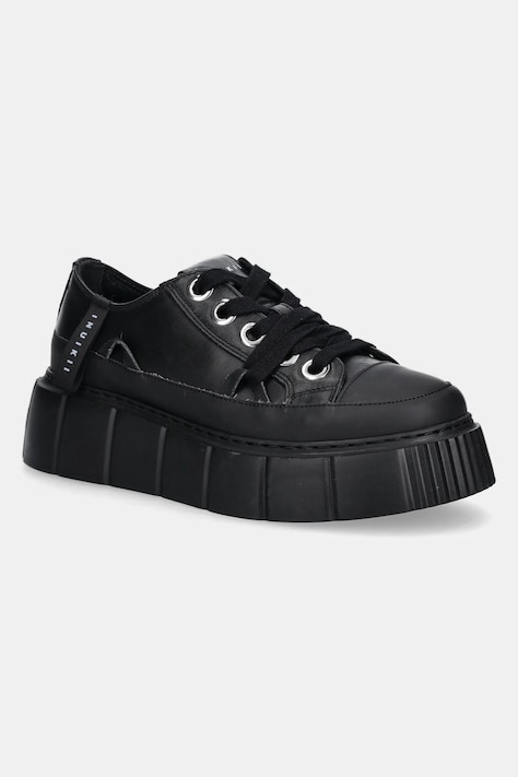 Inuikii tenisi de piele Leather Matilda Low femei, culoarea negru, 1001.001.0022.000 / 35202-033