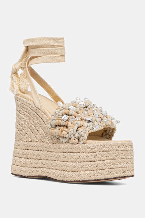 Naked Wolfe sandale Peony culoarea bej, Peony Natural Rope