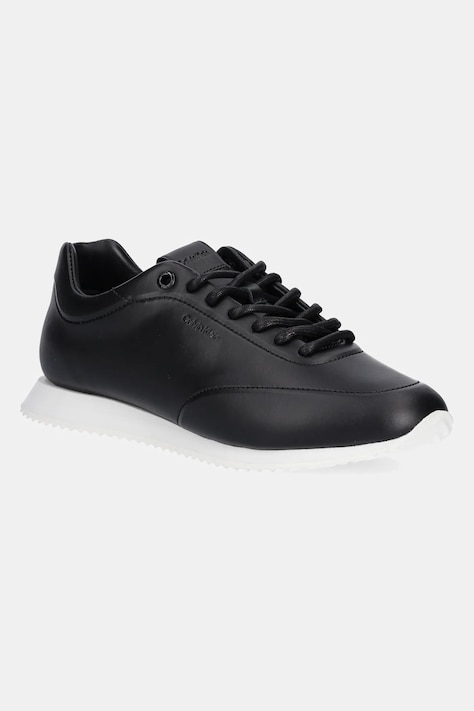 Шкіряні кросівки Calvin Klein RUNNER LACE UP - LTH колір чорний HW0HW02396