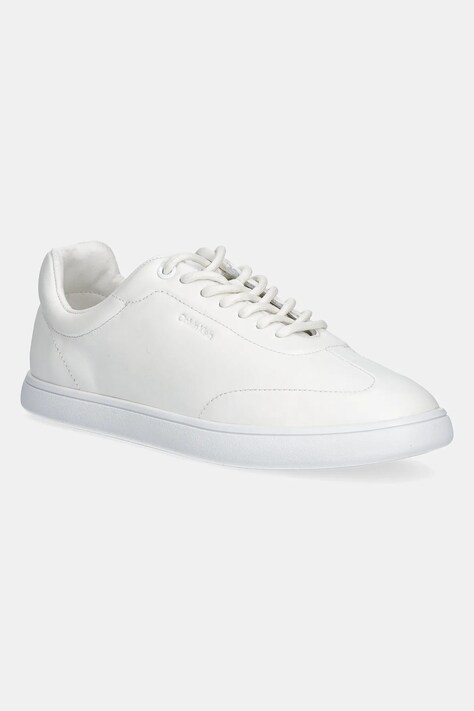 Sneakers boty Calvin Klein CUPSOLE LACE UP - LTH bílá barva, HW0HW02400