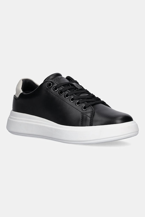 Kožené sneakers boty Calvin Klein CUPSOLE LACE UP - SUEDE BT černá barva, HW0HW02404
